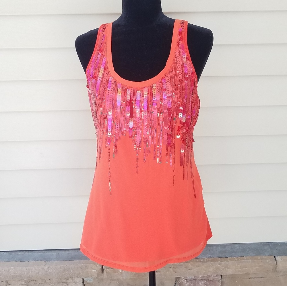 Express sequined tank top